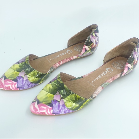 Jeffrey Campbell Shoes - Jeffrey Campbell In Love Floral D’Orsay Flats